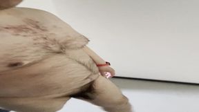 Asian babe exposes her body in public