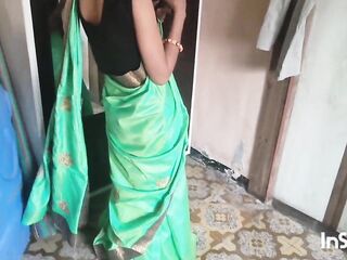 My village bhabhi Shivani in green saree.
