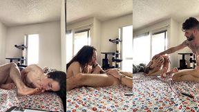 vile vixen worships feet & gets rough fuck