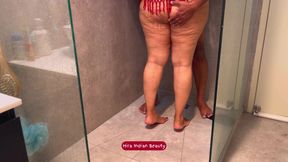 Taboo Bathroom Anal: Squeezing My Big Boobs While Fucking My Tight Butt Hole