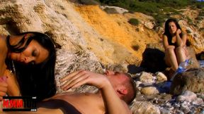 tahitian slut oldia paris fucked on a spanish beach