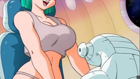 bulma adventure 3 - gallery show [dragon ball hentai game parody] ep.1 risky kuririn handjob while gohan could up at any moment