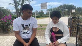 I&#039;m going to jog with my sexy stepsister to the park to distract us and convince her to go home taking advantage of the fact that we&#039;re alone to fuck hard for