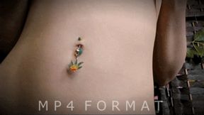 Rasta Butterfly Dangle Belly Button Fingering (HD) MP4