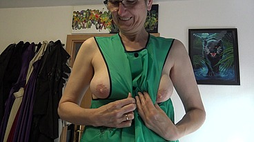 Handjob in Green Apron