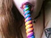 This Clown Just Loves Sucking !!!!  ( Sharkky Sunshine Nylon Blowjob Video )