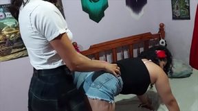 Paula Starts Humping The Maid's Big Butt