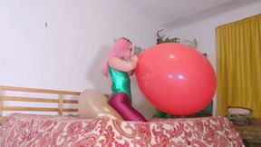 Galas Holiday Red 36" Balloon B2P & Gold Balloon Sit Pop hd - mov