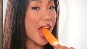 ”Hot big tits Asian MILF loves sweets & her huge Asian boobs”