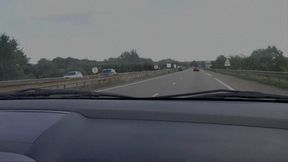 Busty Tina - Playtime on the motorway (MP4)
