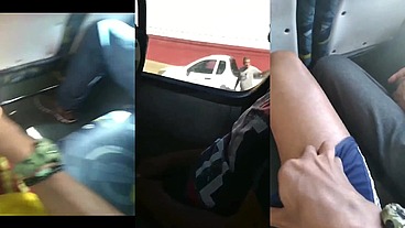 Me masturbando no transporte público do lado de desconhecidos