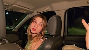 Keilabassi'_s nymphomaniac and Steffcrime can'_t hold back and suck her off inside the car.