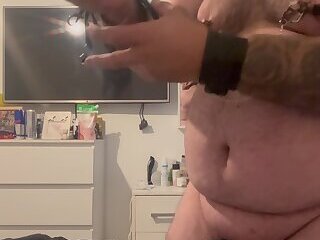 Extreme cock bondage with butt plug nipple clamps blindfold and cuffs