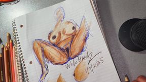 Drawing of a brown woman