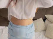 JOI - Namorada fica de mini saia excitada pós festa comandando a sua punheta