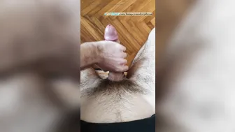 Uncut Amateur Strokes His Big Hard Cock