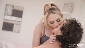 ”Natural Tits Blonde Teen Lily Larimar Strips Down Gets Her Cunt Licked Before S”