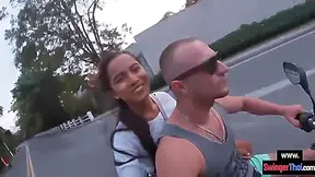 Amateur Thai Teen 18+ Girlfriend Gives Him A Blowjob After