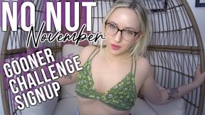 No Nut November Challenge - Sign Up