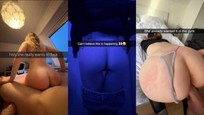 college girls' X-rated Snapchat sextape, filled with filthy hardcore fucking.