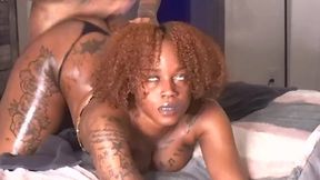 Thick black inked slut gets doggystyled