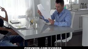 Busty Milf Olivia Blu Gives Stepson a Helping Hand, Jerks His Dick