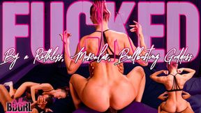 Hot Pink Flexing Femdom pt 3 Finale - Muscular Goddess Flexes and Musclefucks Slave to Ruined Orgasm with **** Knee Strikes