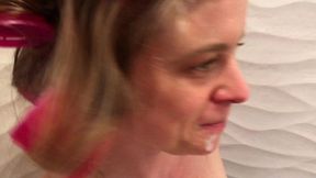 cum eating milf in curlers, erin electra