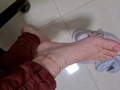 Maitresse Madelines solo foot fetish POV