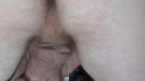 Watch daddy milk his big cock from behind as his asshole puckers in your skimpy lingerie