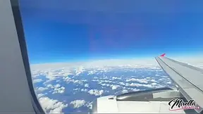 Amateur girlfriend gets pounded in POV anal smash on plane