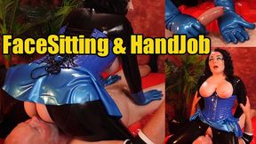 FaceSitting and HandJob from Latex Mistress, Romantic FemDom (720p)