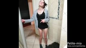 Petite-mia enjoying a golden shower and being used as a piss whore