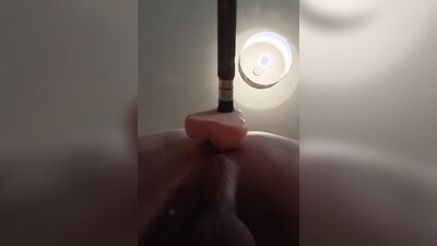 My first anal fuck using my sex machine