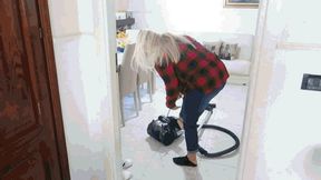 With a vacuum cleaner in black socks WMV (1920x1080) FHD
