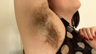 Very hairy pits and pussy babe Simone Delilah pussy rubbing masturbation