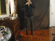 shiny legs and a double breasted jacket lungs that inhale and a dick that says wack it