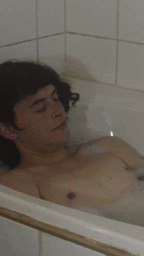 Non-binary taking bath, smoking and jerking