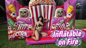 Giant Inflatable Popcorn on Fire
