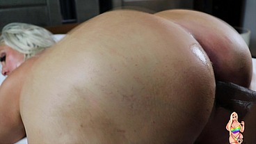 PAWG Mz Dani Has Her Huge Ass Oiled and Fucked By BBC
