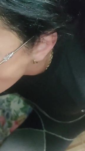 Please Don't Tell Anyone! I'd Do Anything! MILF Stepmom Sloppy Blowjob with Cum in Mouth From His Naughty Stepson