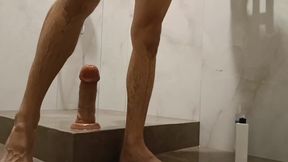 New toy makes me cum quick and destroy my ass raw in shower