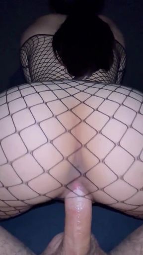 Curvy black pro hotwife rides and cucks her asian husband while going