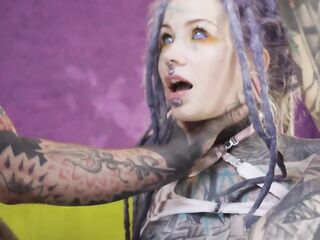 Tattoo Dread Bitch ANAL MERELY Three-some double penetration – Back to Back Double Anal, Prolapse & Extraordinary Gape