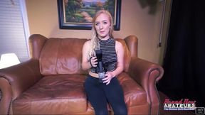 Petite Alex and Sexy Carmen tease then ruin each other's pussies on the casting couch
