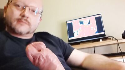 he masturbates on his own unique cock photo