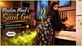 Muslim Maid Farts While Cleaning Her Boss’s Kitchen… Then Leaves Him a Surprise