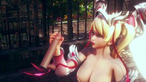 3D Hentai Overwatch Mercy Jerking off Your Cock
