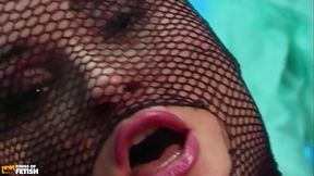Busty babe gets pussy and ass fucked by her mistress with a big strap on