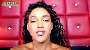 BRAZILIAN TRANSSEXUALS Horny Brazilian Tgirl with Big Boobs masturbates